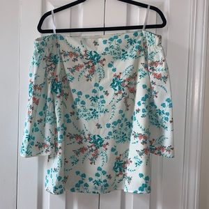 Off the shoulder floral blouse